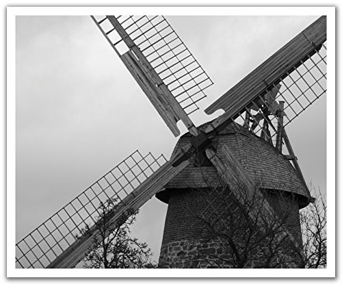JP London POSLT2033 uStrip Lite Removable Wall Decal Sticker Mural Natural Windmill Power 24 Inch x 1975 Inch