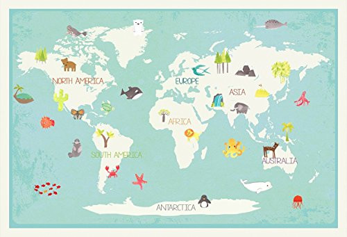 Our World Interactive Map 05x07 Inch Print World Map Children s Wall Art Map Kid s World Map Educational Nursery Decor Nature Themed Nursery Nursery Wall Art Kid s Art