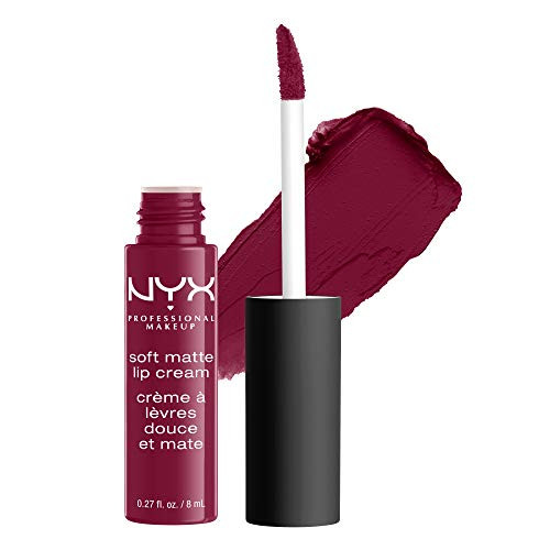 NYX PROFESSIONAL MAKEUP Soft Matte Lip Cream High Pigmented Cream Lipstick   Copenhagen Matte Rich Plum