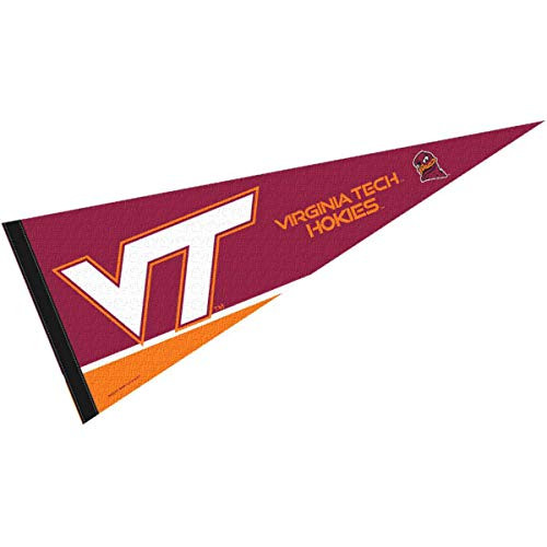 College Flags   Banners Co Virginia Tech Hokies Pennant Full Size Felt