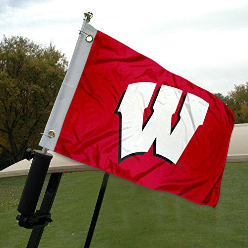 College Flags   Banners Co Wisconsin Badgers Golf Cart and Boat Flag