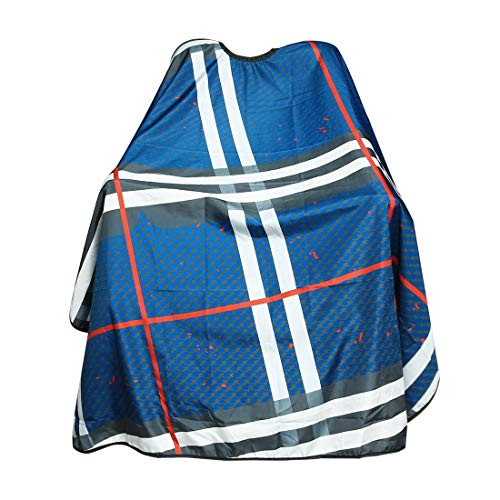 BARBER PRO Barber Cape Hair Cutting Cape with Snap Closure Professional Salon Polyester Cape Barber Hairdressing Cape   Waterproof Adjustable Snap for Hairstylists 50 x 60 inches  Blue