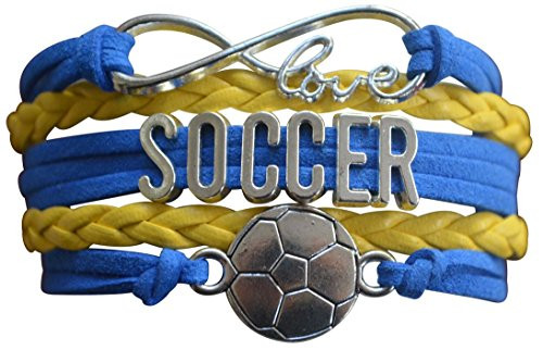 Soccer Charm Bracelet   Infinity Love Adjustable Charm Bracelet with Soccer Charm for Her