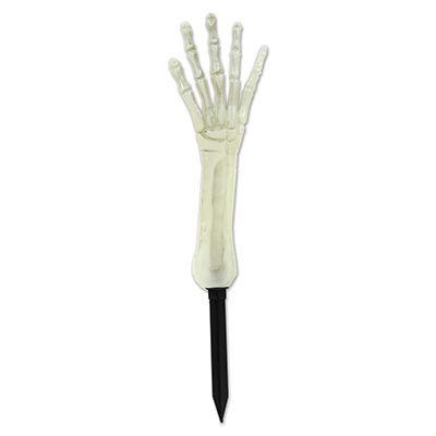 J J s ToyScape 17  Long Glow in Dark Skeleton Hand Yard Stakes  Pack of 6    Skeleton Hand Prop Halloween Party Yard Garden Decorations
