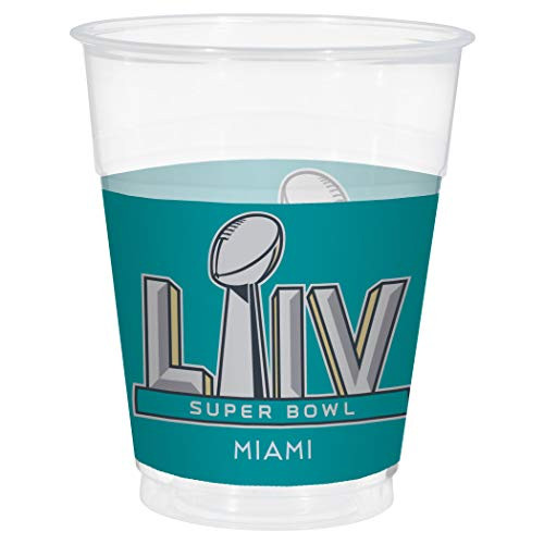 Amscan Super Bowl 54 LIV 16 oz Plastic Cups 25 Count