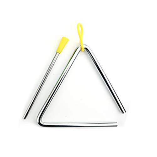 Musical Steel Triangles 8 Inch Hand Percussion Instrument Triangles Music Triangle Instrument Set with Striker