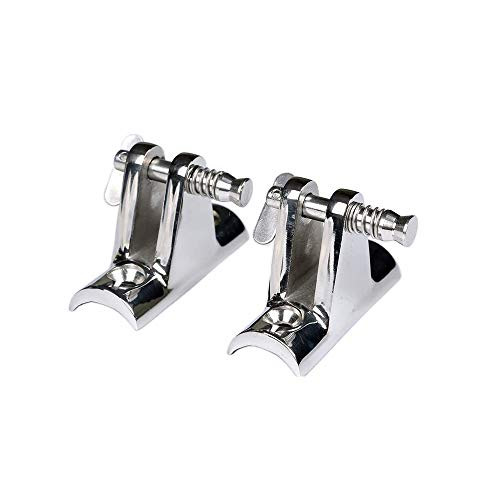YUDONG 2 Pack Marine Boat Hinge MountDeck Hinge with Removable Pin316 Stainless Steel Marine Boat Hinge Mount Bimini Top Fitting Hardware