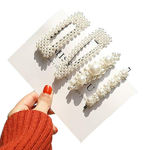 4 Pieces Artificial Pearl Hair Pins Hair Barrettes Decorative Bridal Hair Clips Handmade Hair Accessories for Girls Women 4 Pieces Artificial Pearl Hair Pins Hair Barrettes Decorative Bridal Hair Clips Handmade Hair Accessories for Girls Women