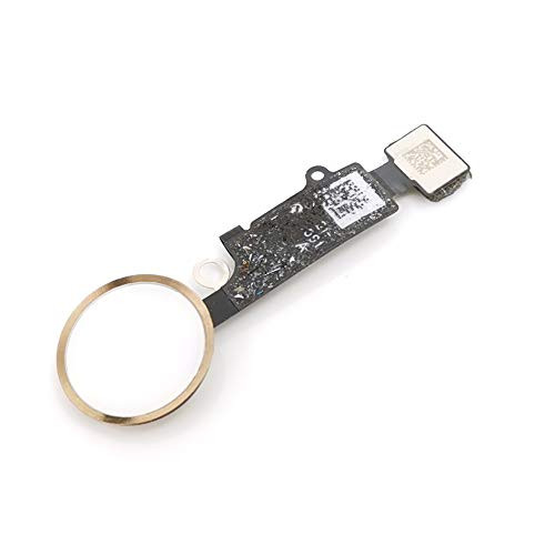 E repair Home Button Key Fingerprint Touch ID Flex Cable Assembly Replacement for iPhone 7 and 7 Plus  Gold