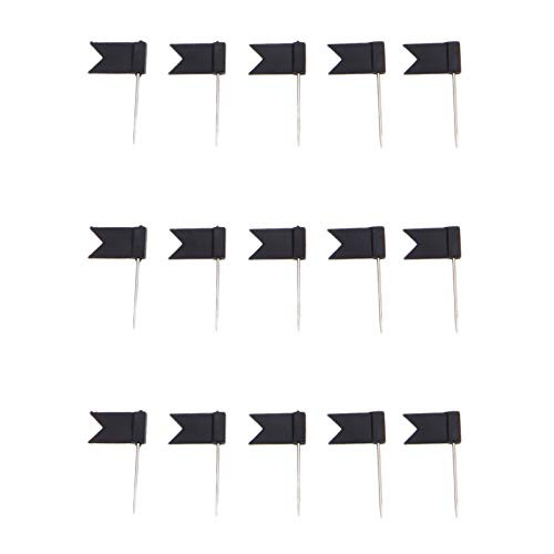 100pcs Black Flag Push Pins Nail Thumb Tack Cork Board Map Drawing Pins For Notice Cork Board World Map