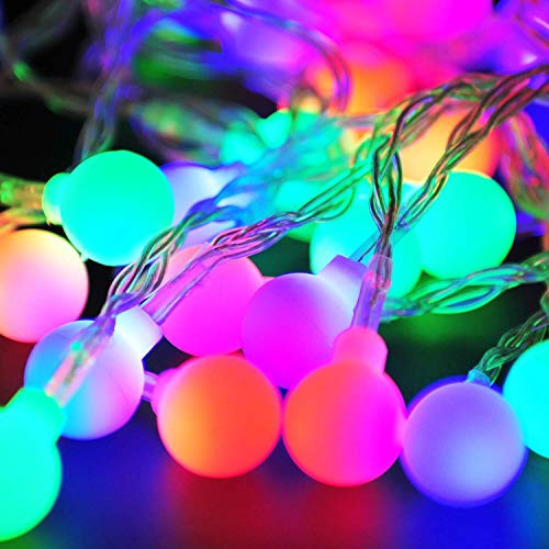 Dust2Oasis 40 Colored LED Ball String Lights, Battery Powered Waterproof LED String Lights, Fairy Lights for Holiday/Parties/Christmas/Wedding/Patio/Bedroom Indoor Outdoor Decorations