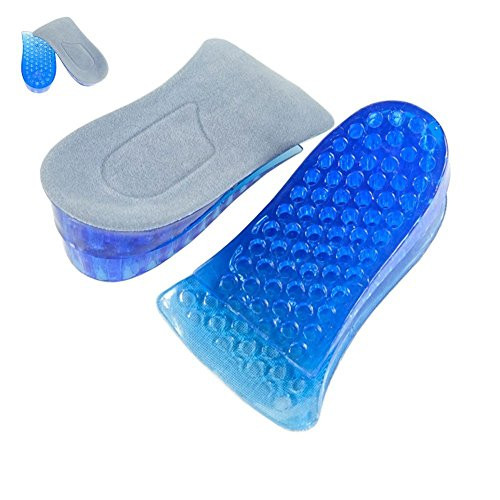 Women Men Silicon Gel 18   Two Layers Height Adjustable Breathable Increase Taller Shoe Insole Lift Invisible Height Increase Half Elevator Heels Inserts Shoe Pads