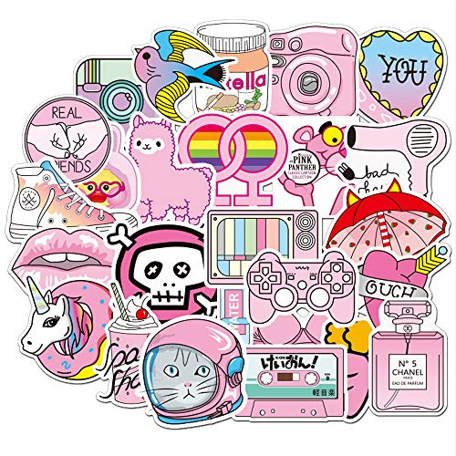 Girl Cute Lovely Laptop Stickers Water Bottle Skateboard Motorcycle Phone Bicycle Luggage Guitar Bike Sticker Decal  100Pcs Pack   A B