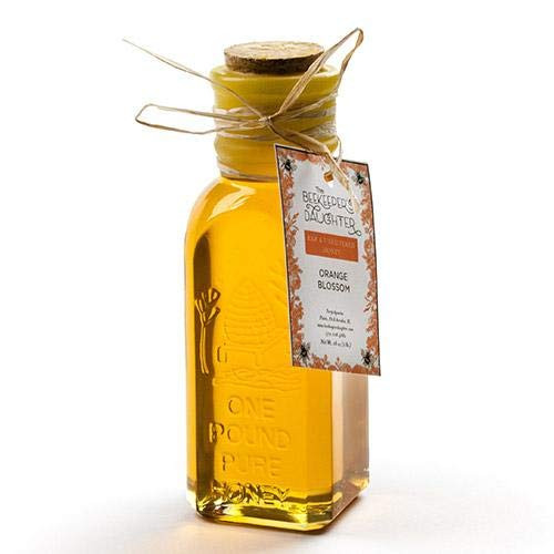 Raw Orange Blossom Honey by Beekeeper s Daughter in Gift Bottle  1 pound