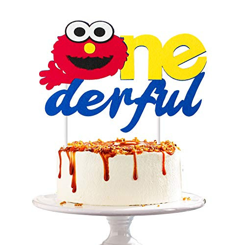 PANTIDE Sesame Inspired ONE Birthday Cake Topper Onederful 1st Birthday Cake Topper Sesame Party Decoration Party Supplies Elmo Cake Topper Cake Decoration Party Supplies for Boys and Girls PANTIDE Sesame Inspired ONE Birthday Cake Topper Onederful 1st Birthday Cake Topper Sesame Party Decoration Party Supplies Elmo Cake Topper Cake Decoration Party Supplies for Boys and Girls