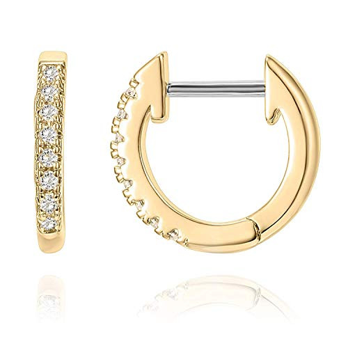 PAVOI 14K Yellow Gold Plated Post Cubic Zirconia Cuff Earring Huggie Stud PAVOI 14K Yellow Gold Plated Post Cubic Zirconia Cuff Earring Huggie Stud