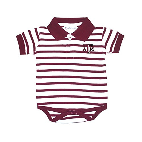 Two Feet Ahead NCAA Texas A M Aggies Infant Stripe Golf Creeper12mo