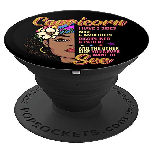 Capricorn Woman Gift   Zodiac December January Birthday Gift PopSockets Grip and Stand for Phones and Tablets