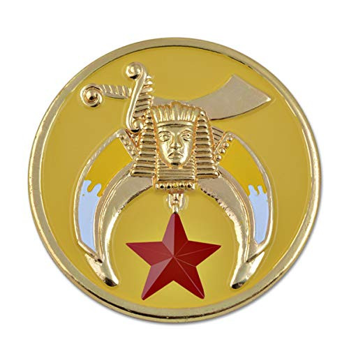 Shriner Round Masonic Auto Emblem Yellow Gold 3 Diameter Shriner Round Masonic Auto Emblem Yellow Gold 3 Diameter