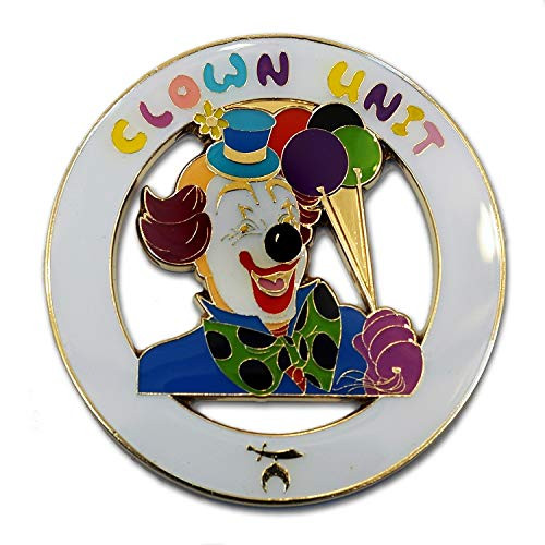 Shriner Clown Unit Balloons Round Masonic Auto Emblem    White   Gold  3   Diameter