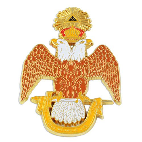 33rd Degree Double Headed Eagle Scottish Rite Masonic Auto Emblem Brown White 3 Tall 33rd Degree Double Headed Eagle Scottish Rite Masonic Auto Emblem Brown White 3 Tall