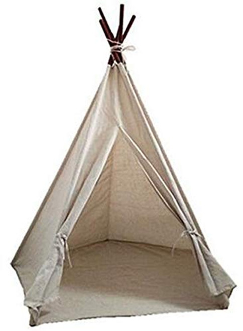 Adan Kids Foldable Play Tent for Indoor OutdoorNatural Cotton Canvas Teepee Play TentLarge Childrens Teepee Tents for Girls and Boys Kids5 Poles Design Milk White Adan Kids Foldable Play Tent for Indoor OutdoorNatural Cotton Canvas Teepee Play TentLarge Childrens Teepee Tents for Girls and Boys Kids5 Poles Design Milk White