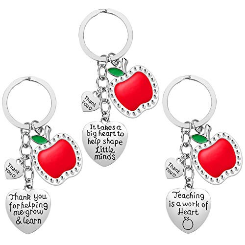 Teacher Appreciation Gift for Women 3pcs Heart Pendant Teacher Keychain Set Jewelry Gift for Teachers Birthday Gift for Teacher Valentines Gifts Teacher Appreciation Gift for Women 3pcs Heart Pendant Teacher Keychain Set Jewelry Gift for Teachers Birthday Gift for Teacher Valentines Gifts