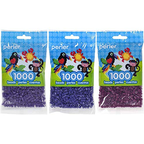 Perler Bead Bag 1000 3 Pack   Grape Iris and Eggplant