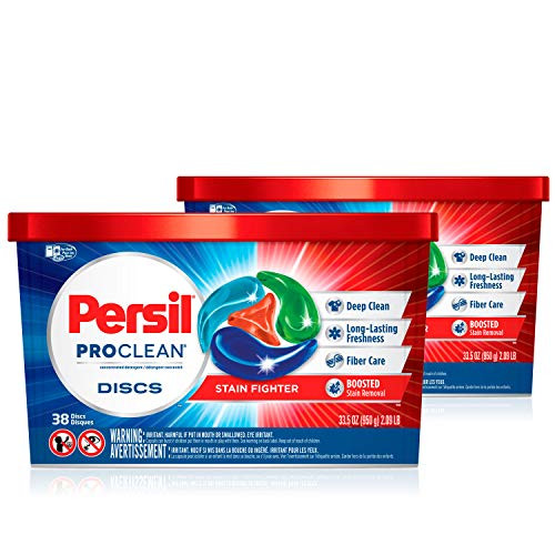 Persil ProClean Discs Laundry Detergent Stain Fighter 38 Count Pack of 2 76 Total Loads