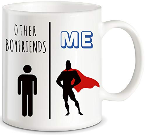 My Boyfriend Vs Other Boyfriends Funny Coffee Mug Boyfriend Gag Gifts for Partner Lover BF Men Unique Couples Dating Valentines Day Anniversary Christmas Birthday Present Idea For Him From Girlfriend