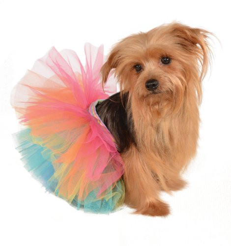 Rubie s Pet Tutu Rainbow Small Medium