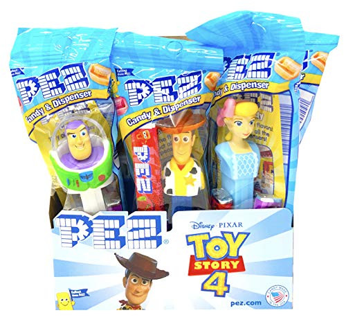 PEZ Toy Story 4 Candy Dispensers Individually Wrapped PEZ Candy and Dispensers 12 Pack