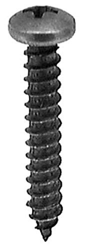 Clipsandfasteners Inc 100 8 X 1  Black Oxide Phillips Pan Head Tapping Screw