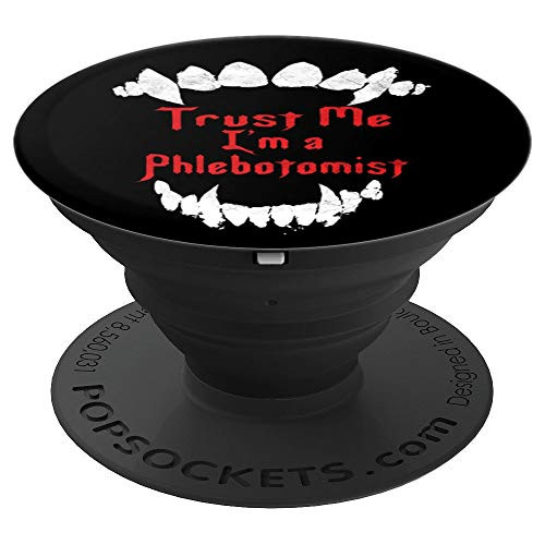 Phlebotomist Tee Funny Phlebotomy Vampire Draw Blood Gifts PopSockets Grip and Stand for Phones and Tablets