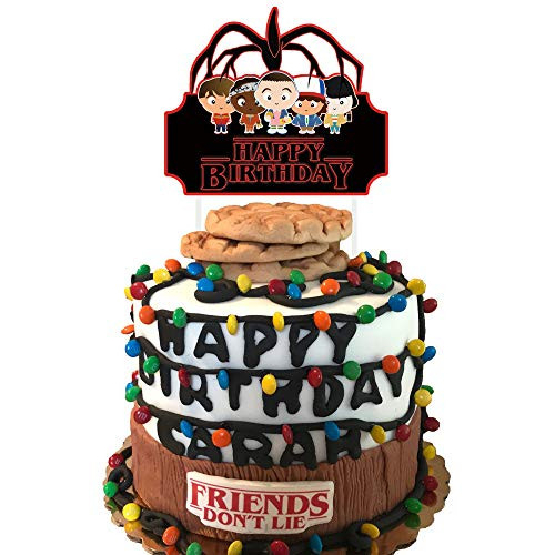 Stranger Things Cake Topper Cupcake Toppers Birthday Decorations Party Supplies for Children 1 count