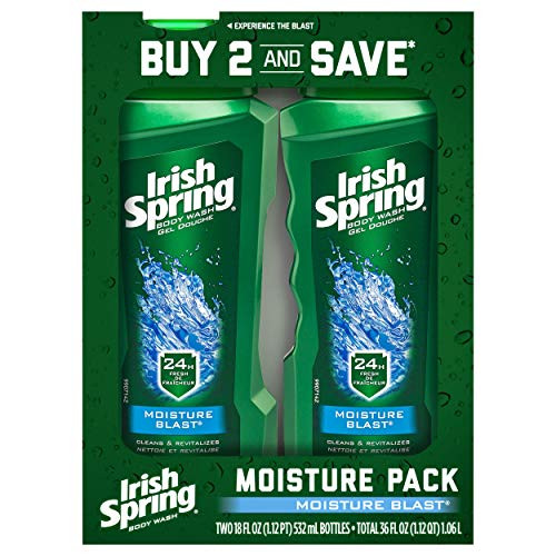 Irish Spring Body Wash Moisture Blast 18 Fluid Ounce Pack of 2 Irish Spring Body Wash Moisture Blast 18 Fluid Ounce Pack of 2
