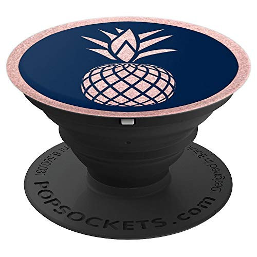 Pineapple Golden Rose Blue Background Pink Design PopSockets Grip and Stand for Phones and Tablets Pineapple Golden Rose Blue Background Pink Design PopSockets Grip and Stand for Phones and Tablets