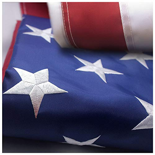 VSVO American Flag 4x6 ft with Durable 300D Nylon Outdoor Flags Embroidered Stars Sewn Stripes Brass Grommets Outside US Flags VSVO American Flag 4x6 ft with Durable 300D Nylon Outdoor Flags Embroidered Stars Sewn Stripes Brass Grommets Outside US Flags