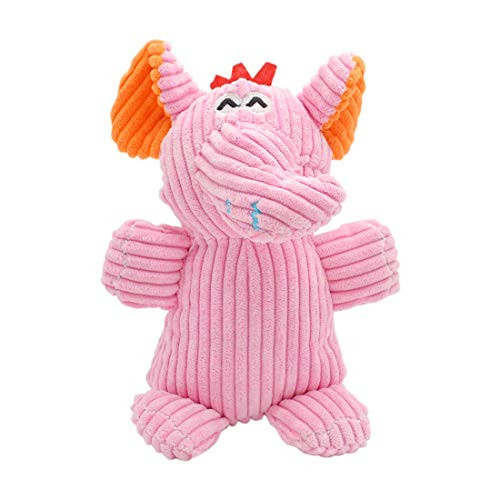 UOLIWO Puppy Toys for Small Dogs Durable Squeak Plush Dog Toys Soft Stuffed Elephant Puppy Dog Chew Toys