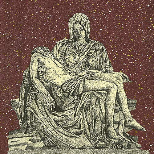 Posterazzi Collection Pop Michelangelos Pieta On Red Background Poster Print by Fabio Alfonso  24 x 24