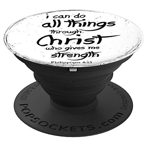 I Can Do All Things Through Christ Christian Bible Verse PopSockets Grip and Stand for Phones and Tablets