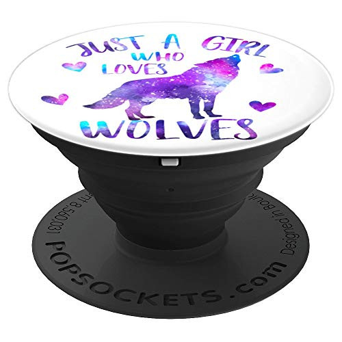 Just a Girl Who Loves Wolves Galaxy Space Cute Wolf Gift PopSockets Grip and Stand for Phones and Tablets Just a Girl Who Loves Wolves Galaxy Space Cute Wolf Gift PopSockets Grip and Stand for Phones and Tablets