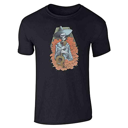 Pop Threads Mariachi Skeleton Horror Halloween Costume Black L Graphic Tee T Shirt for Men