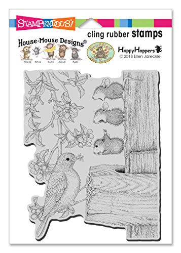 Stampendous House Mouse Cling Stamp Tweet Treat Grey