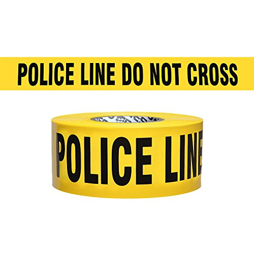 Presco Premium 3 Mil Thick Barricade Tape 3 in x 1000 ft Yellow with Black POLICE LINE DO NOT CROSS printing Presco Premium 3 Mil Thick Barricade Tape 3 in x 1000 ft Yellow with Black POLICE LINE DO NOT CROSS printing