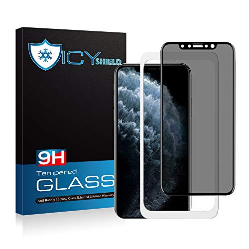 Icy Shield Privacy Glass Screen Protector for iPhone 11 Pro and iPhone Xs X Full Coverage Tempered Glass Screen Protector for Apple iPhone 11 Pro and iPhone 10S   10  58 inches