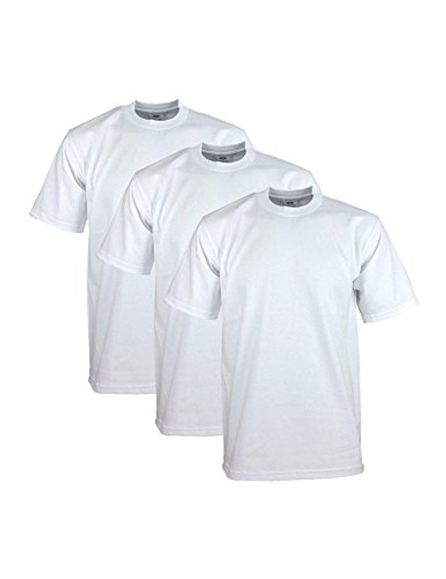 Pro Club Men s Heavyweight Cotton Short Sleeve Crew Neck T Shirt Medium White  3 Pack