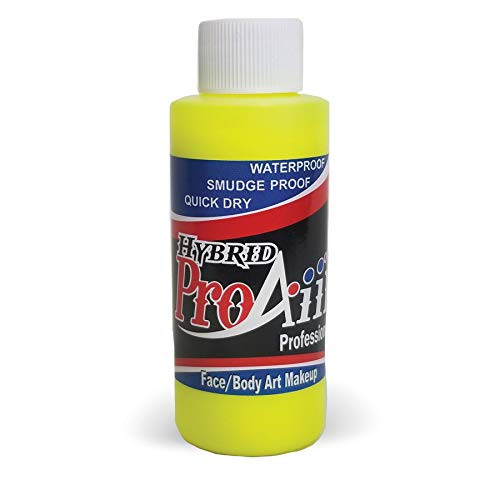 Face Painting Makeup  ProAiir Waterproof Makeup   21 oz  60ml  Fluorescent Yellow