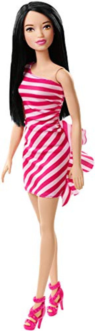 Barbie Glitz Doll, Pink Stripe Ruffle Dress Barbie Glitz Doll, Pink Stripe Ruffle Dress