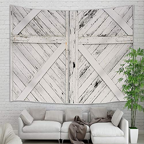 NYMB Old Wooden Doors Tapestry Wall Hanging Vintage Old Rustic White Painted Barn Wood Wall Tapestry Wooden Wallpaper Tapestry Blanket for Bedroom Living Room Dorm Home Decor Bedspread 71X60 in NYMB Old Wooden Doors Tapestry Wall Hanging Vintage Old Rustic White Painted Barn Wood Wall Tapestry Wooden Wallpaper Tapestry Blanket for Bedroom Living Room Dorm Home Decor Bedspread 71X60 in